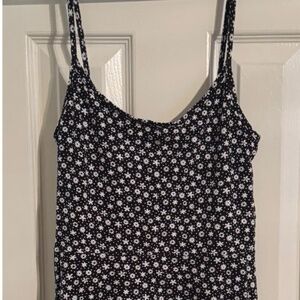 H&M Divided Black White Flower Women’s Short Dress S Small New